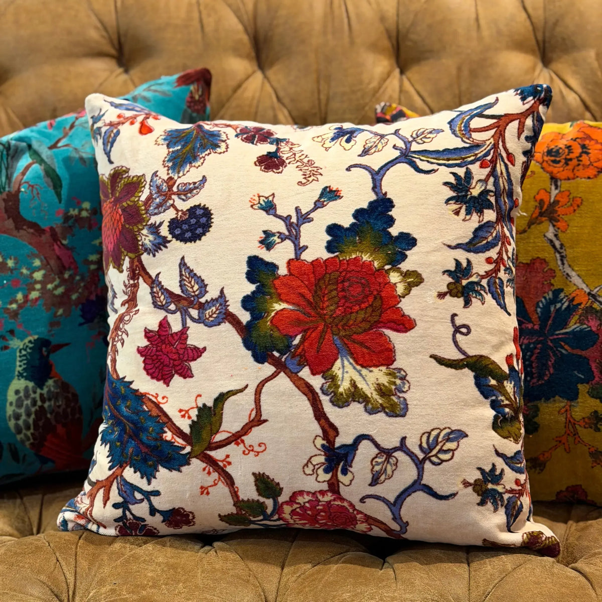 The Winter Garden Velvet Cushion Cover Linen Connection