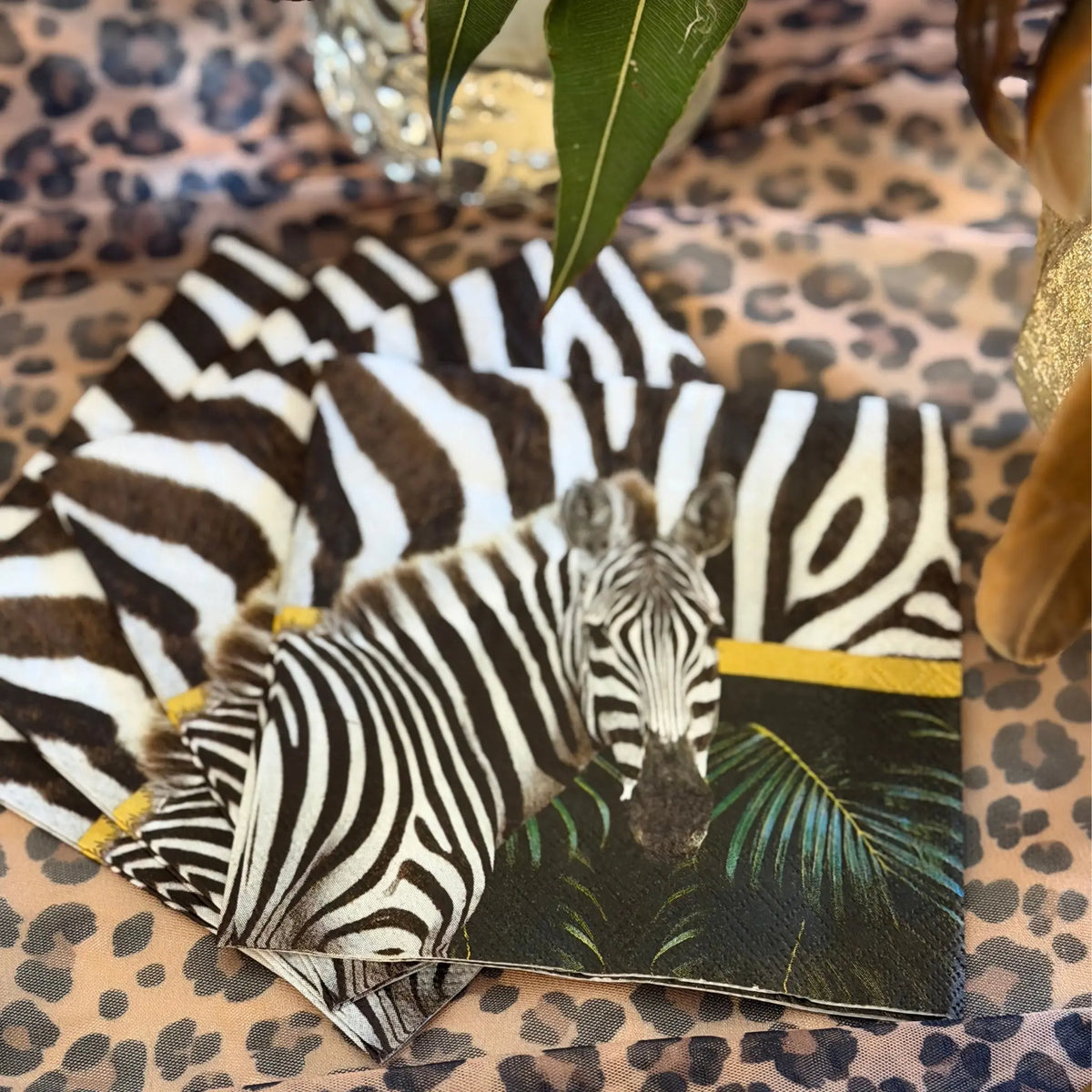 Wild Stripes Cocktail Napkins Manor Road