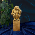 Horatio Gold Monkey on Pedestal Swing Gifts