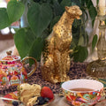 Balthazar Gold Leopard Sculpture The Wolf and Peacock