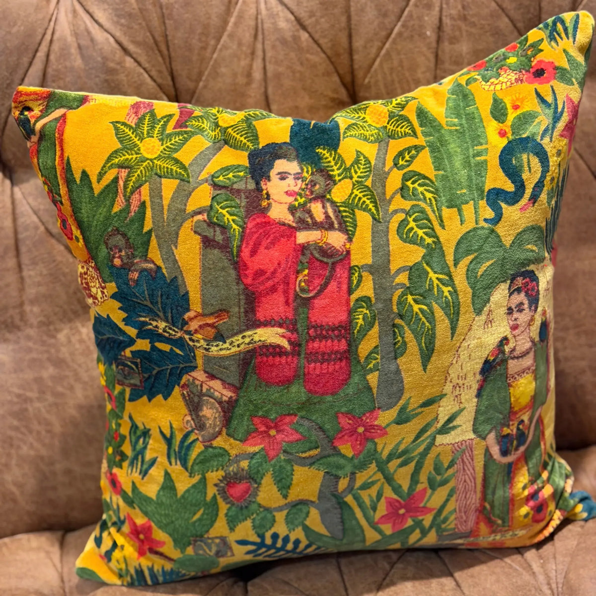 The Wandering Garden Square Cushion Cover Linen Connection