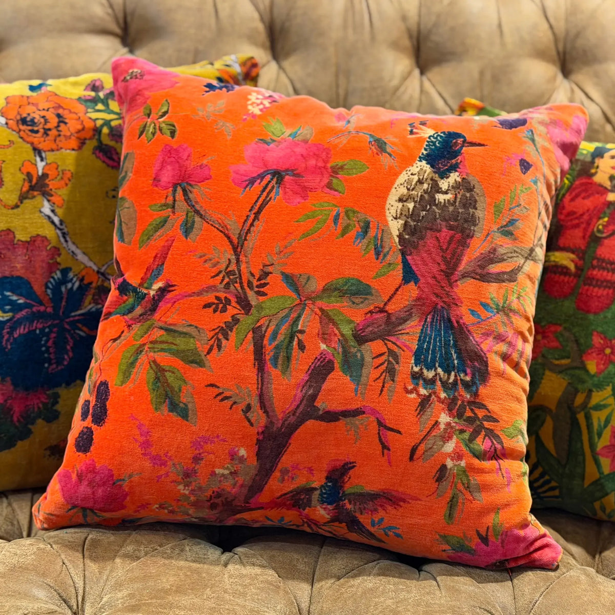 The Tangerine Salon Velvet Cushion Cover Linen Connection