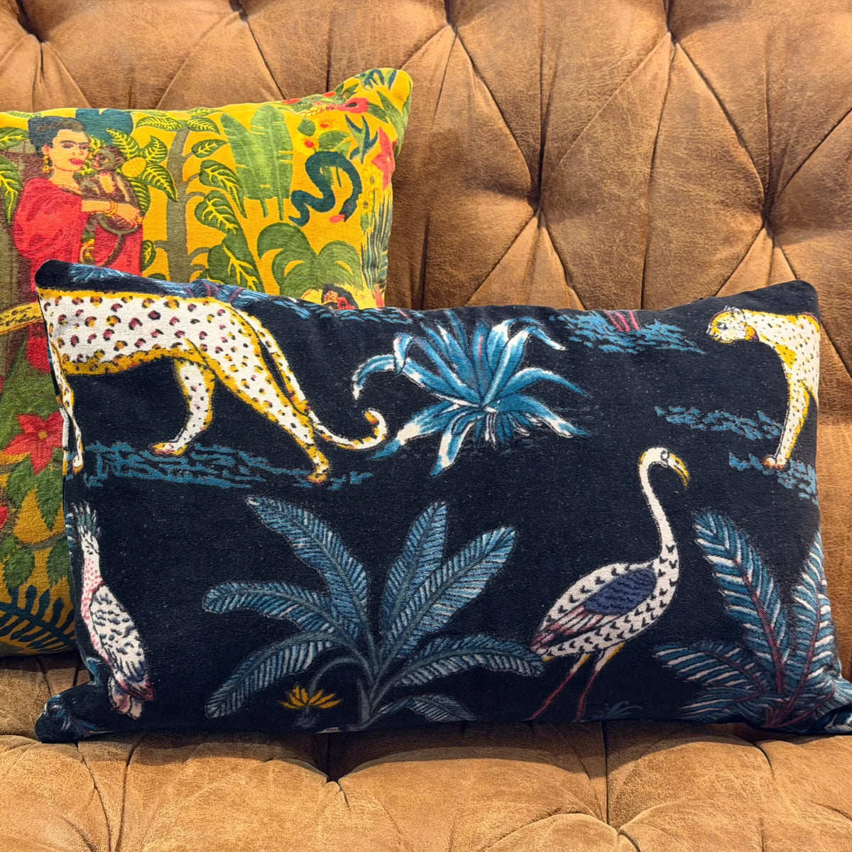 The Night Menagerie Lumbar Cushion Cover Linen Connection