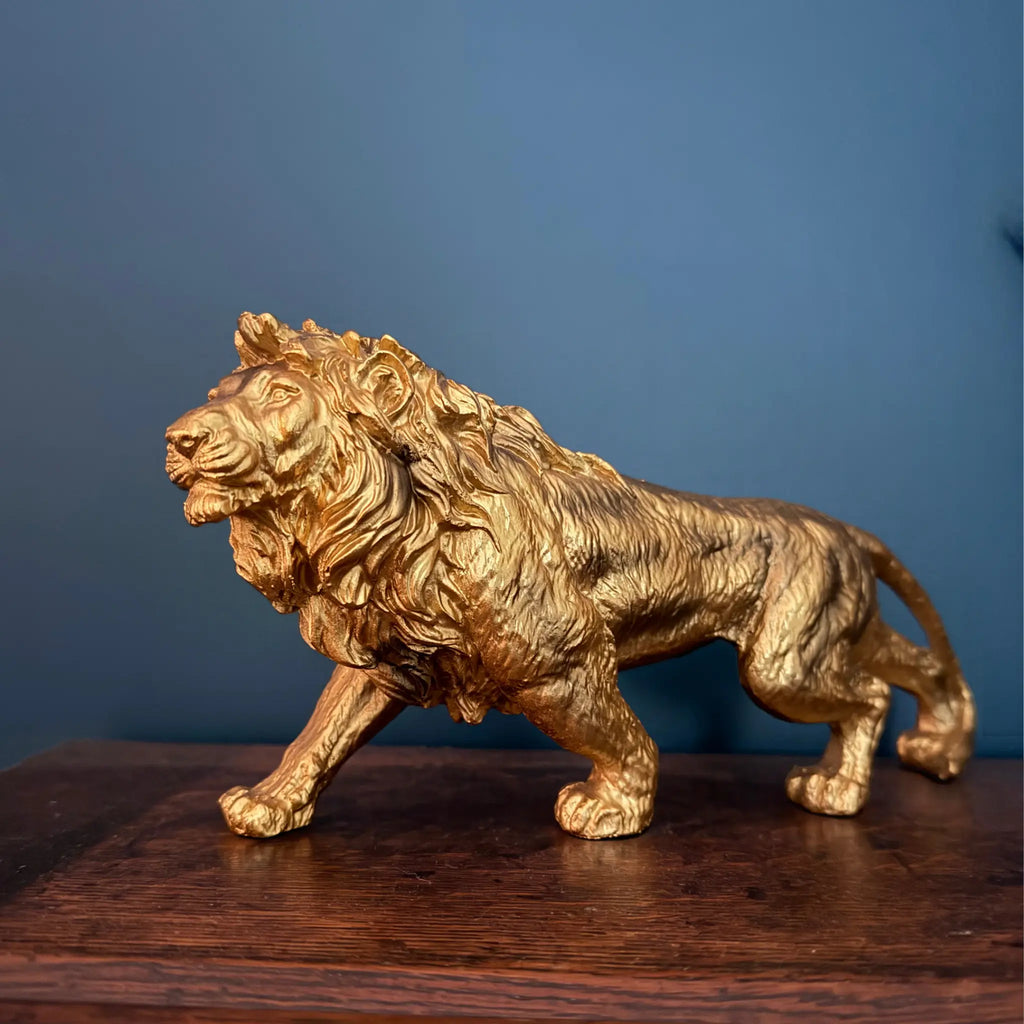 Leopold Gold Lion Sculpture Swing Gifts