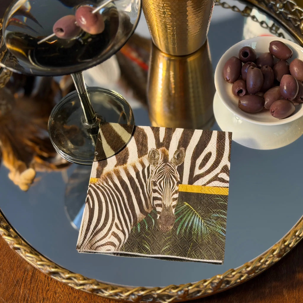 Wild Stripes Cocktail Napkins Manor Road