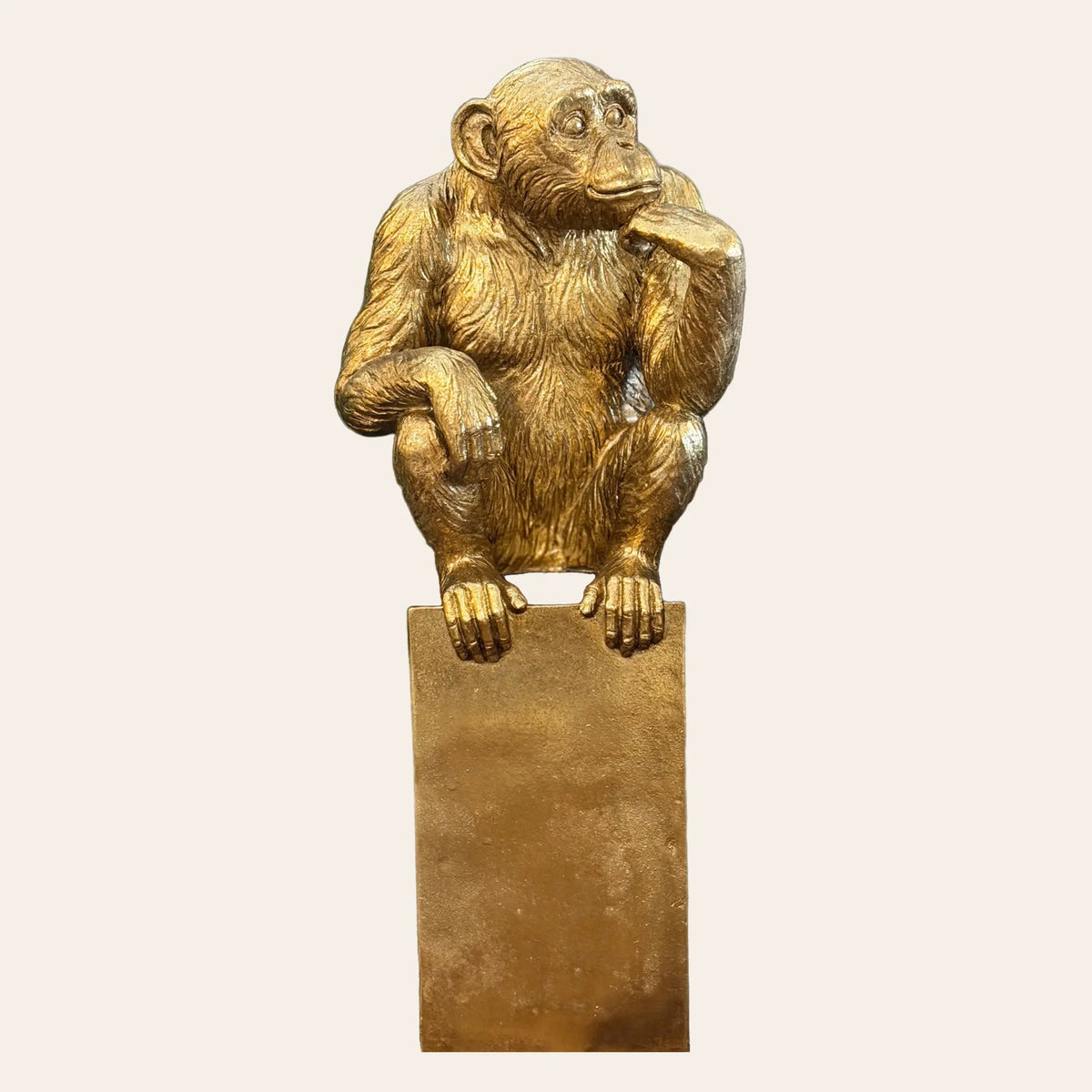 Horatio Gold Monkey on Pedestal Swing Gifts