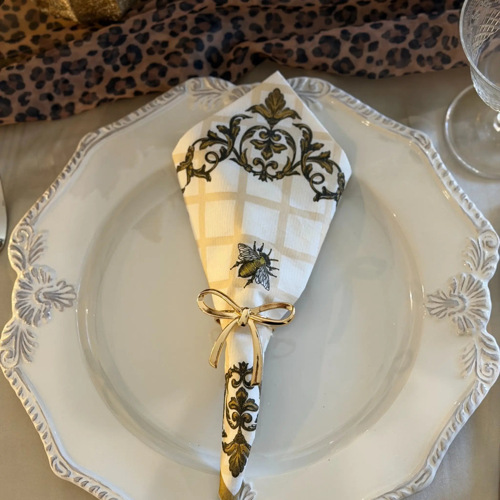 Ornamental Bee Dinner Napkins Manor Road