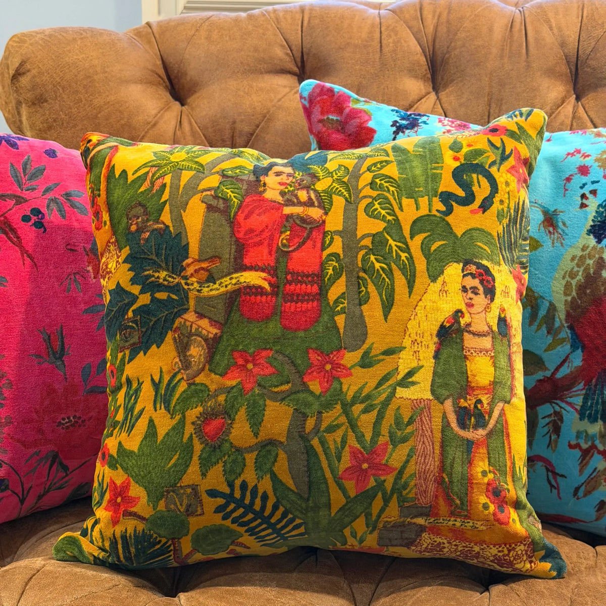 The Wandering Garden Square Cushion Cover Linen Connection