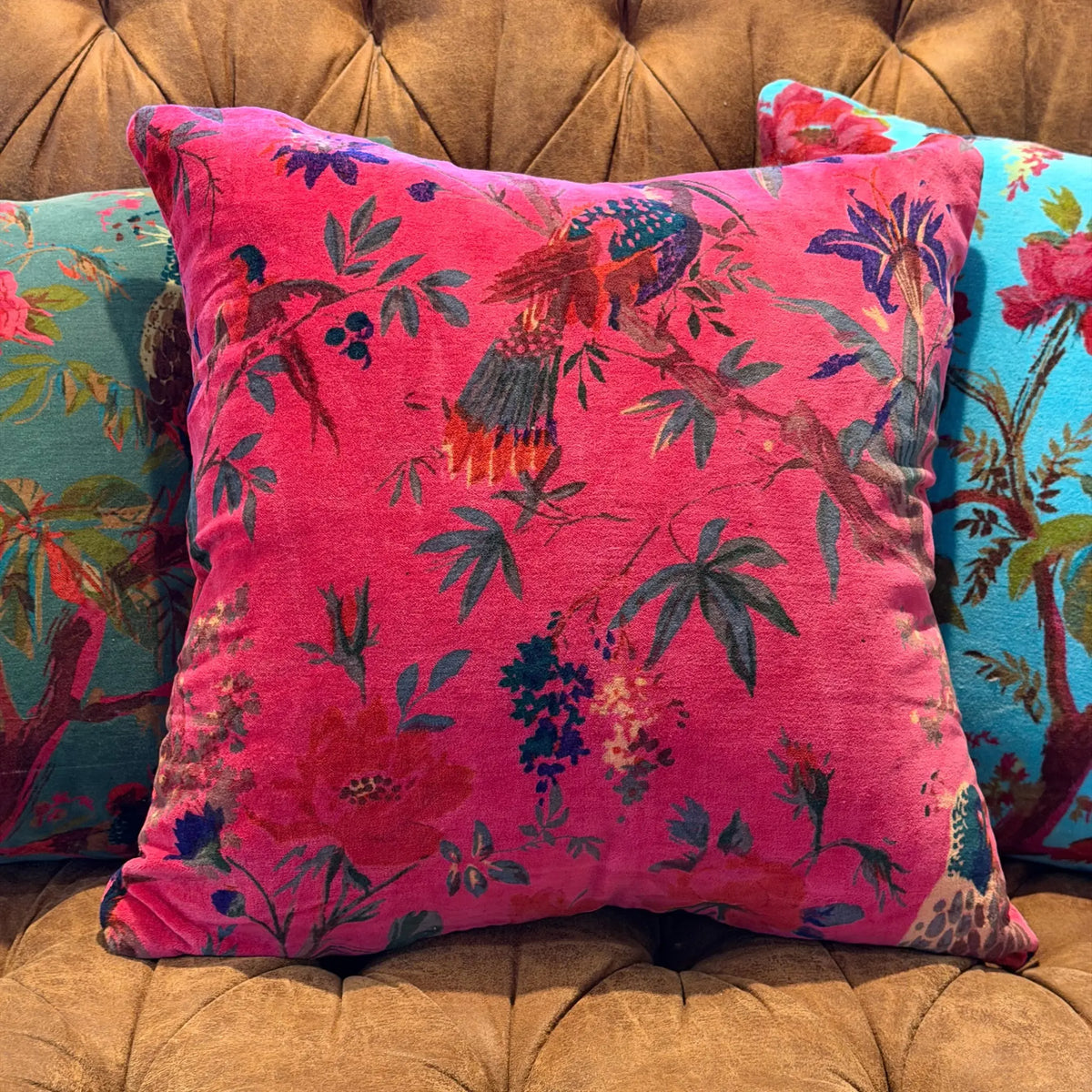 The Rosy Hour Velvet Cushion Cover Linen Connection