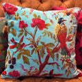 Paradise Parade Bright Teal Cushion Cover Linen Connection