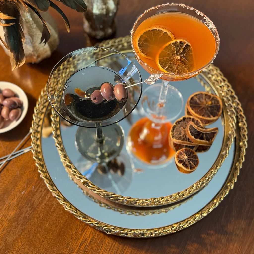 The Dorchester Gold Round Tray Large Swing Gifts