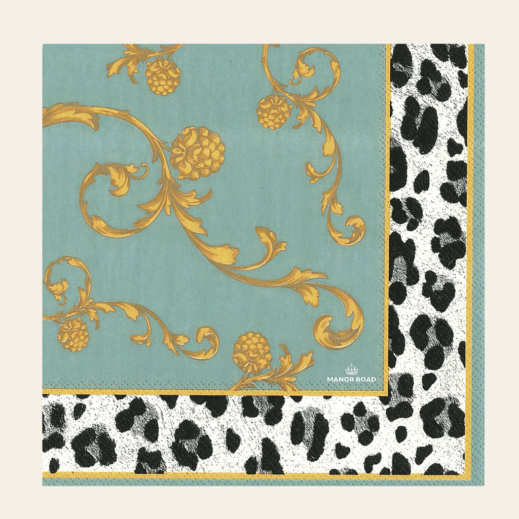 Victorian Leopard Cocktail Napkins Manor Road