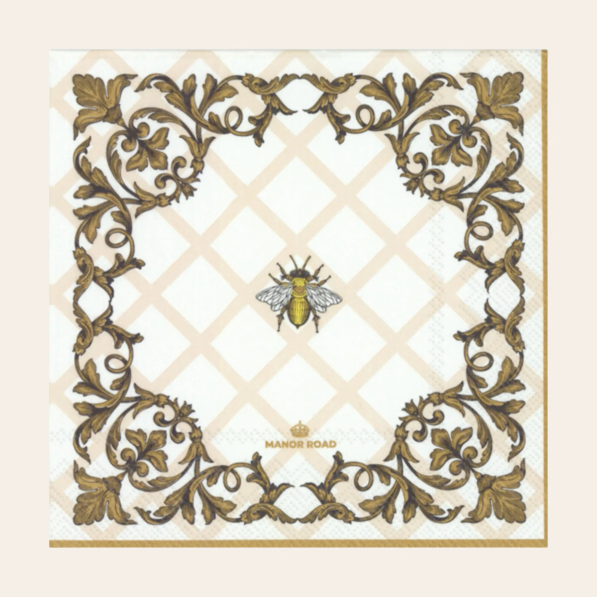 Ornamental Bee Dinner Napkins Manor Road