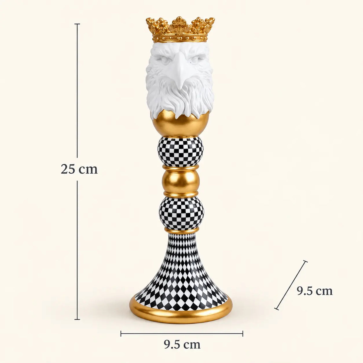 Curious Creatures Black and White Candle Holders The Wolf and Peacock