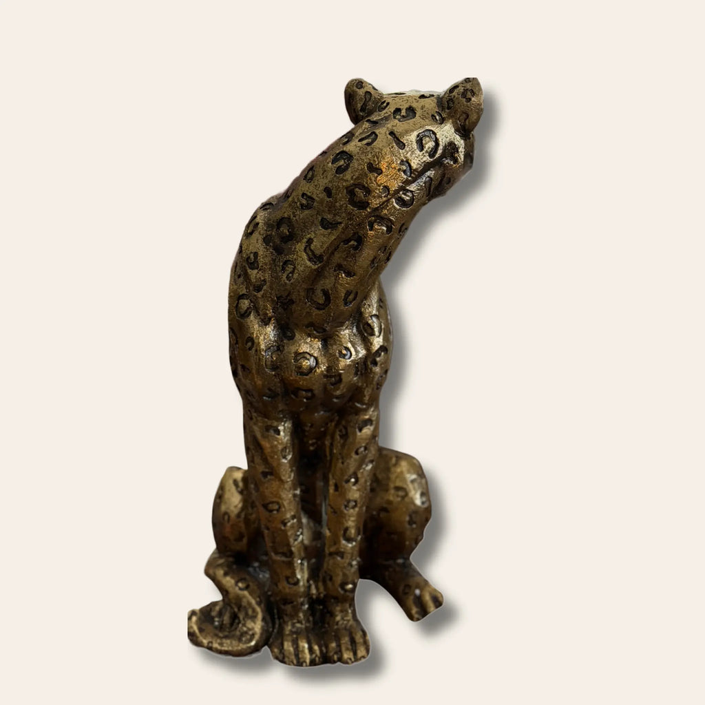 Delphine Sitting Cheetah Sculpture Swing Gifts
