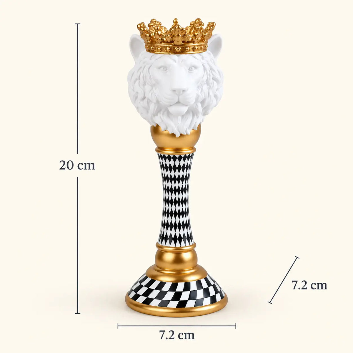 Curious Creatures Black and White Candle Holders The Wolf and Peacock