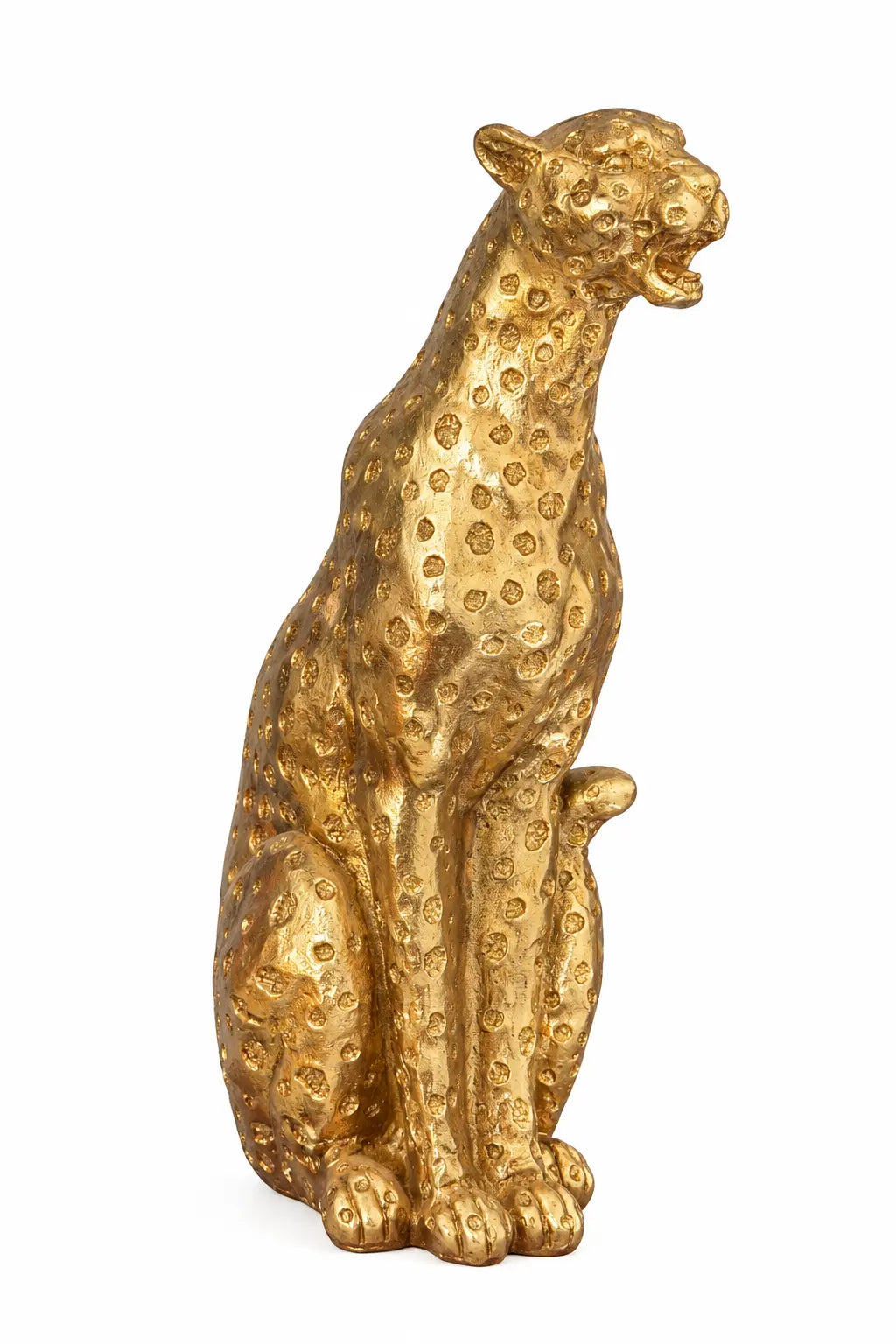 Balthazar Gold Leopard Sculpture The Wolf and Peacock