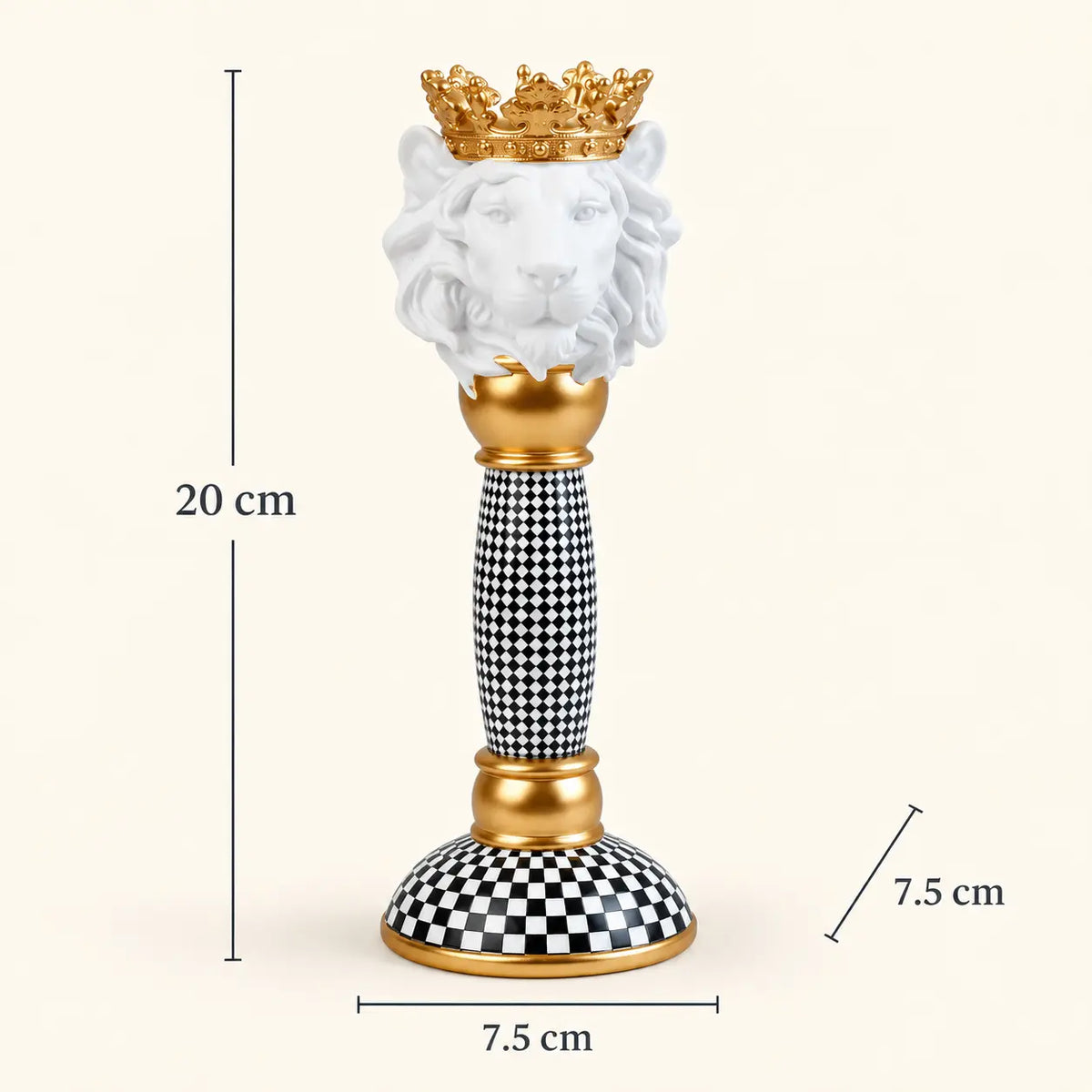 Curious Creatures Black and White Candle Holders The Wolf and Peacock