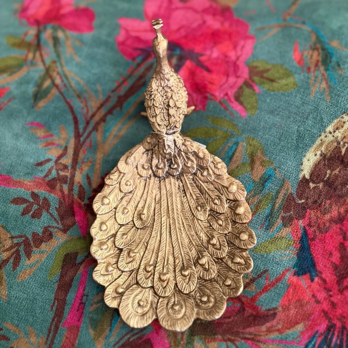 Ottilie Gold Peacock Dish Swing Gifts