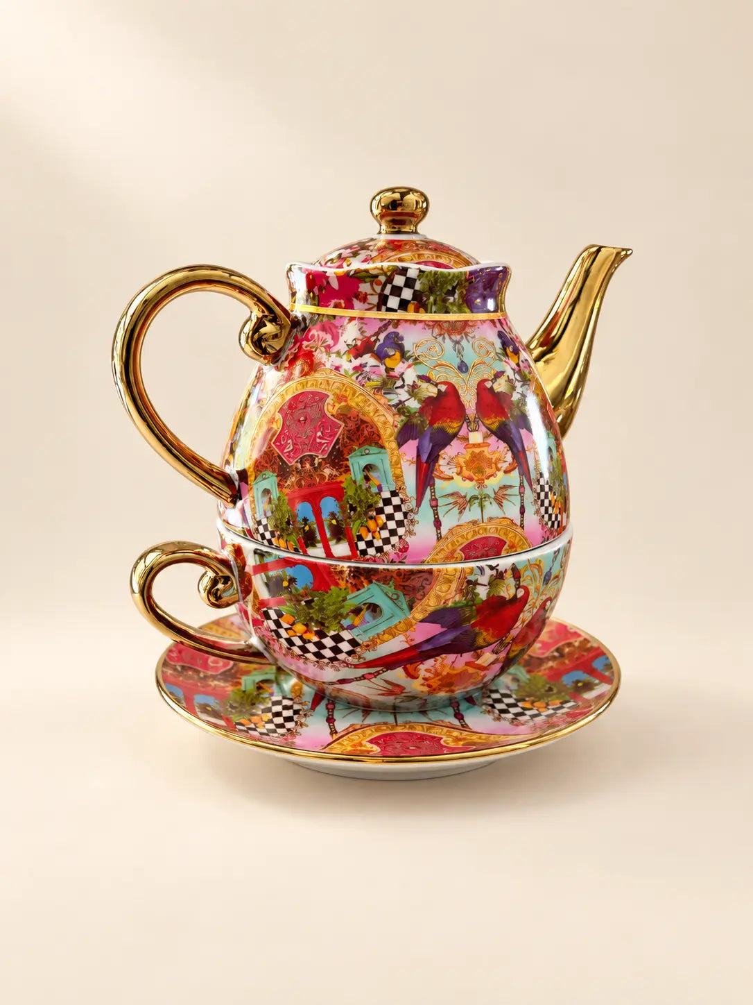 Tallulah Parrot Tea for One Set Swing Gifts